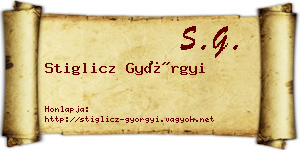 Stiglicz Györgyi névjegykártya